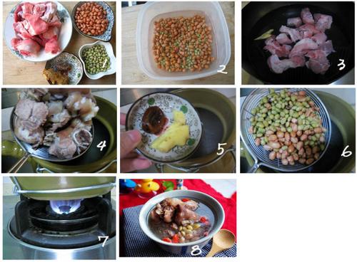 花生黄豆猪手汤的做法