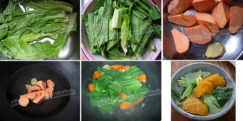 番薯芥菜汤的做法