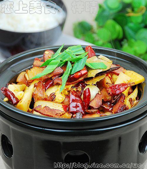 熏干腊肉干锅的做法