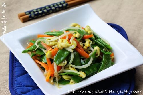 荷兰豆炒胡萝卜的做法