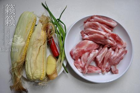 甜玉米焖猪展骨的做法