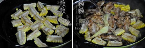 甜玉米焖猪展骨的做法