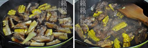 甜玉米焖猪展骨的做法