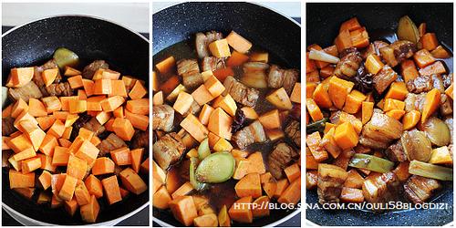 甜薯红烧肉VS杏仁银耳汤的做法