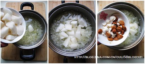 甜薯红烧肉VS杏仁银耳汤的做法