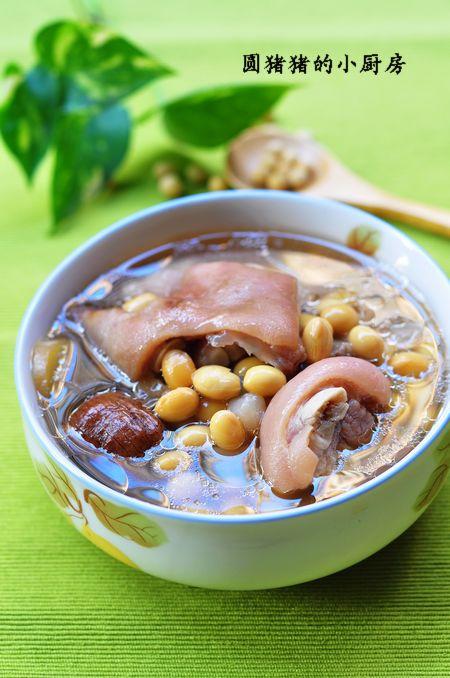 电压力锅黄豆猪手汤的做法