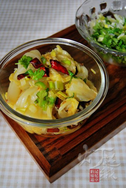 炝拌水煮白菜的做法