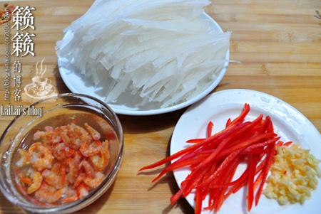 虾干炒萝卜丝的做法