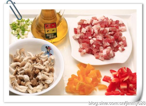 肉丁炒蟹味菇的做法
