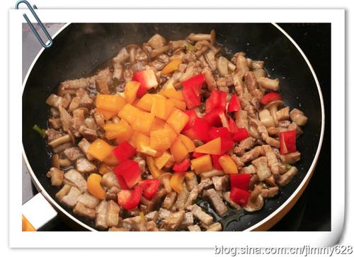 肉丁炒蟹味菇的做法