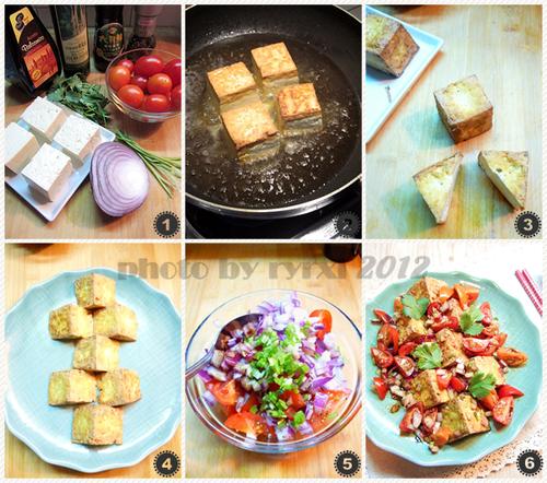 炸豆腐沙拉的做法