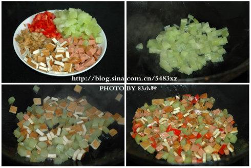 莴苣香干丁的做法