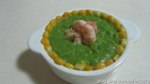 虾仁青豆泥的做法