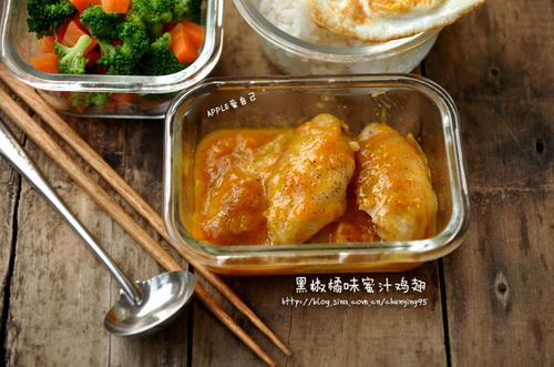 黑椒橘味蜜汁鸡翅的做法