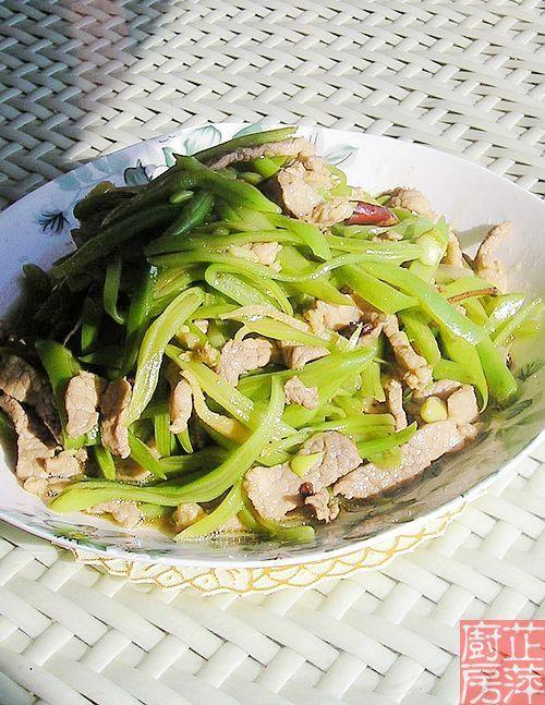 扁豆肉丝的做法