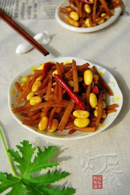 黄豆炒咸菜的做法