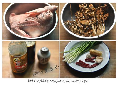 茶树菇焖鸭的做法