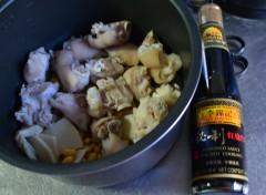 猪蹄笋夫豆的做法