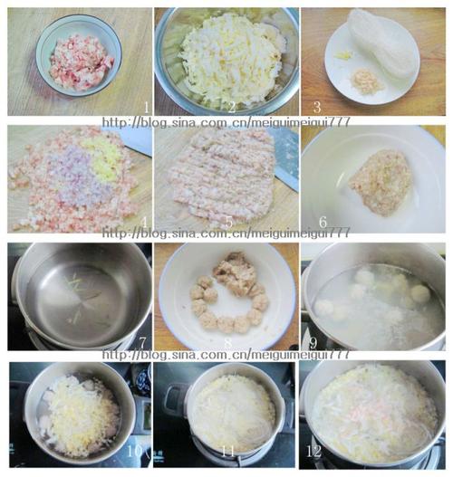 白菜粉丝汆丸子的做法