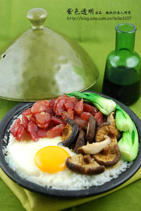腊肠煲仔饭的做法