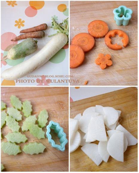 三色糖醋萝卜的做法