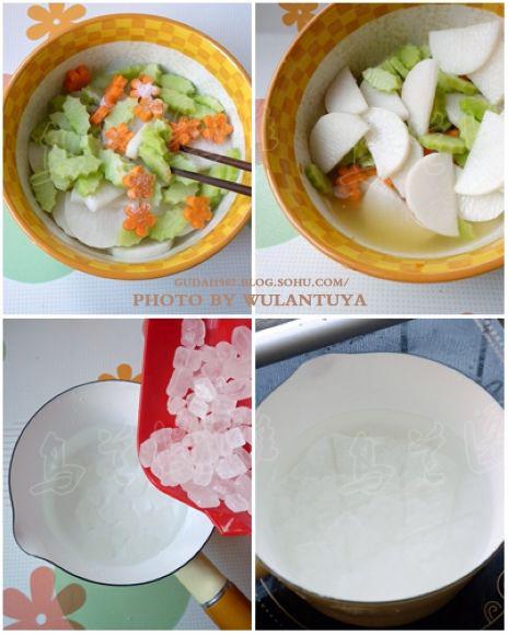 三色糖醋萝卜的做法