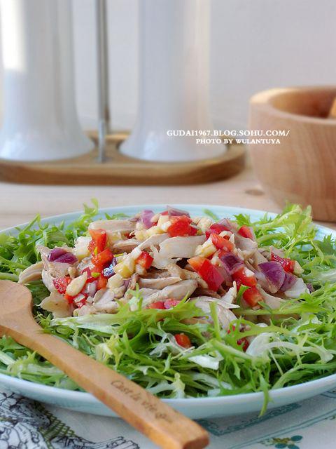 油醋鸡肉沙拉的做法
