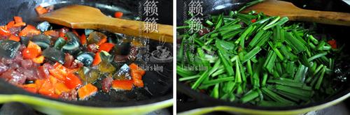 韭菜皮蛋松的做法