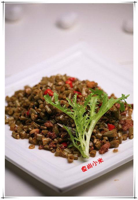 肉末酸豇豆的做法