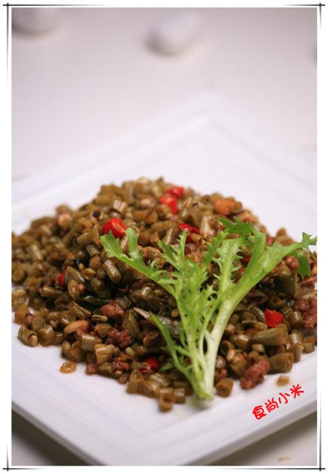 肉末酸豇豆的做法
