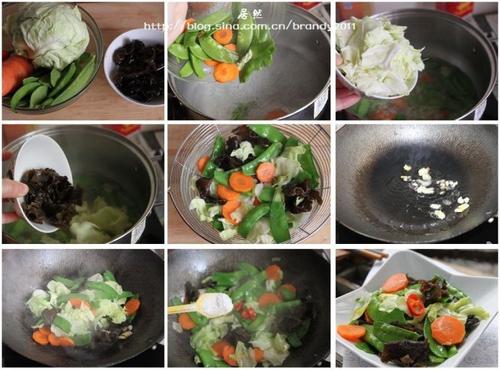 鲜炒杂蔬的做法