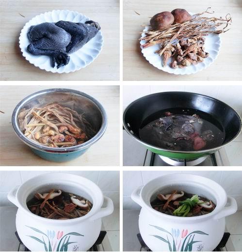 松茸乌鸡汤的做法