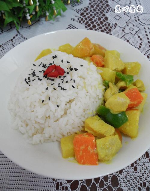 奶香咖喱鸡丁的做法