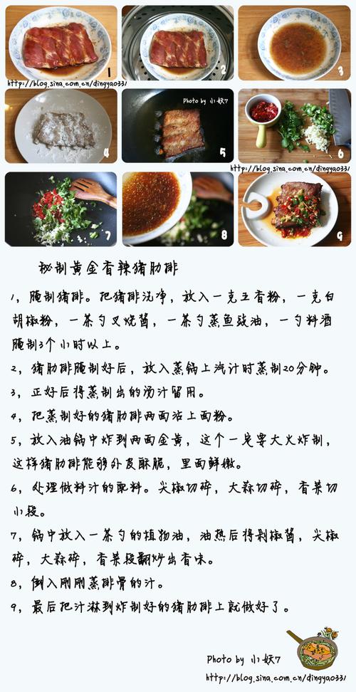 秘制黄金香辣猪肋排的做法