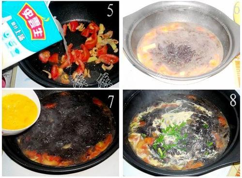 番茄紫菜蛋花汤的做法