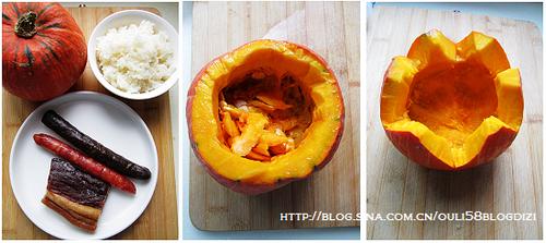 腊肉南瓜盅VS南瓜红烧肉的做法