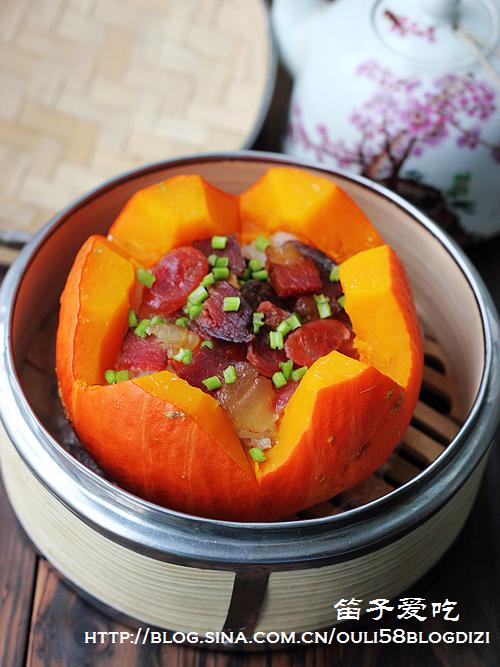 腊肉南瓜盅VS南瓜红烧肉的做法
