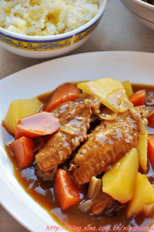 咖喱鸡翅土豆的做法