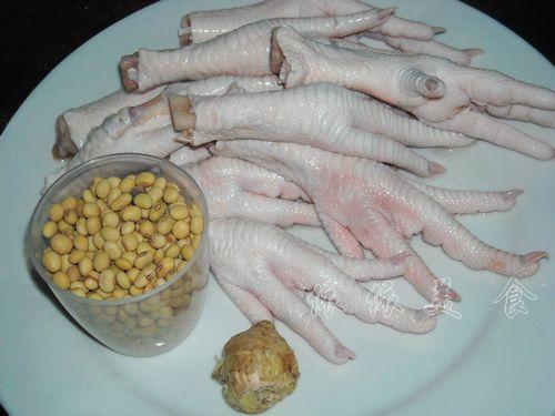 黄豆焖鸡脚的做法