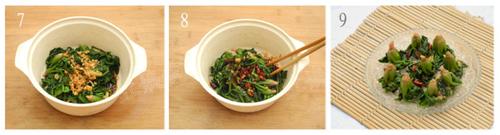 姜汁菠菜卷的做法