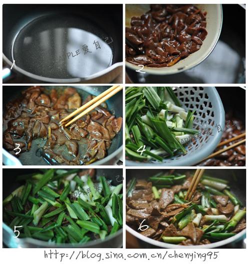 大蒜炒猪肝的做法