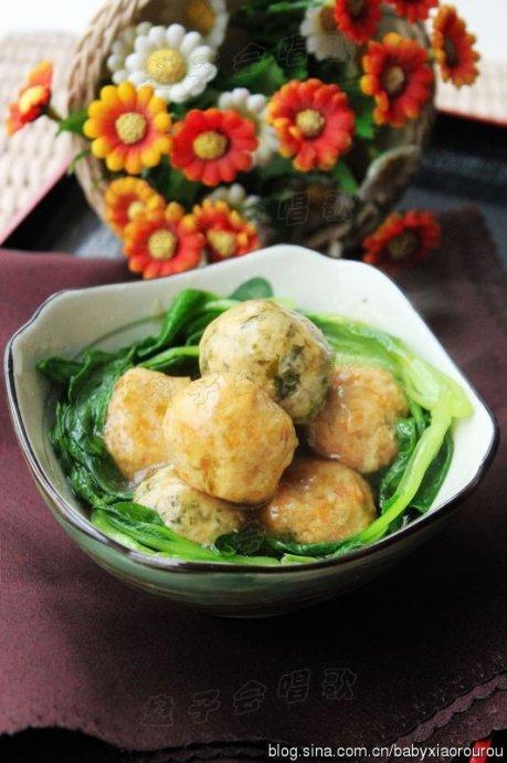 双色蔬菜鸡肉圆的做法