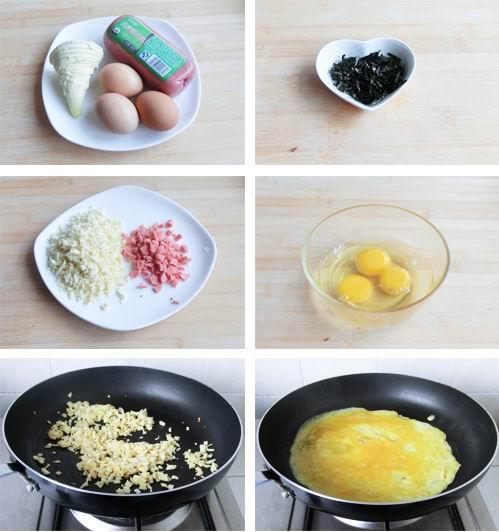 笋尖煎蛋的做法