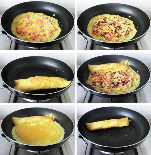 笋尖煎蛋的做法