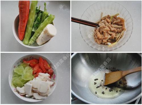 山药青笋炒鸡丝的做法