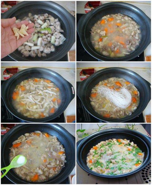 羊肉蘑菇粉丝煲的做法