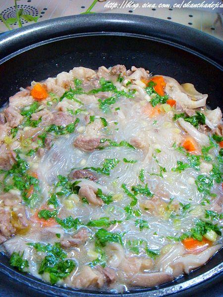 羊肉蘑菇粉丝煲的做法
