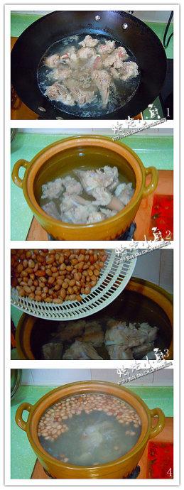 猪尾骨花生汤的做法