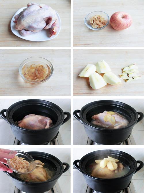 苹果百合鸡汤的做法