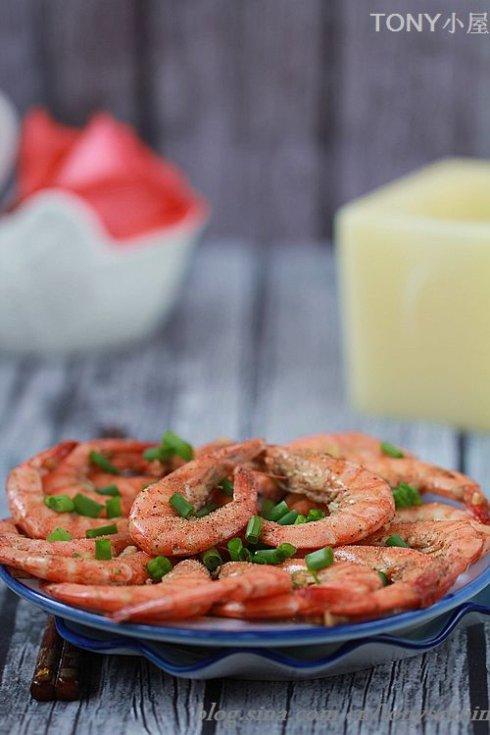 无油白胡椒虾的做法